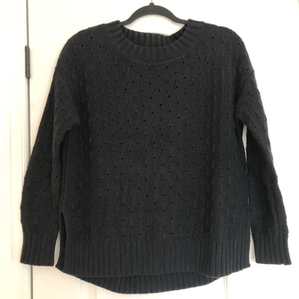 Thick, black Gap sweater with small details